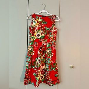 Adrianna Papell Sleeveless Floral Dress